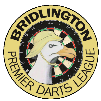Bridlington Premier League Darts Seagull with Dartboard logo